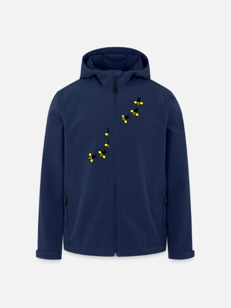 Biene - Recycelte Männer Softshell-Jacke von Stanley/Stella - Navy