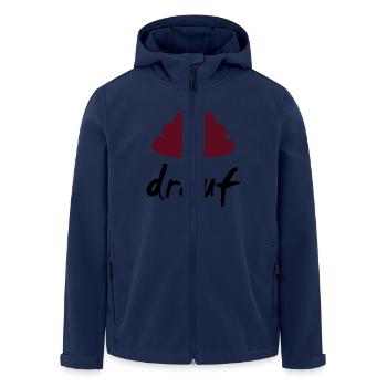 scheiss drauf - Recycelte Männer Softshell-Jacke von Stanley/Stella - Navy - Vorne - AI Model Male 185 light (185cm)
