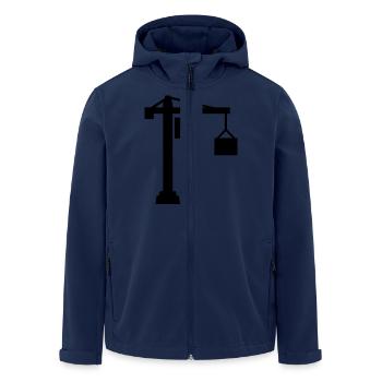 Crane - Men’s Recycled Softshell Jacket by Stanley/Stella - navy - Front - AI Model Male 185 light (185cm)