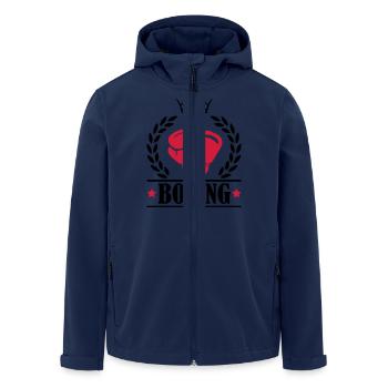 boxing_001 - Recycelte Männer Softshell-Jacke von Stanley/Stella - Navy - Vorne - AI Model Male 185 light (185cm)