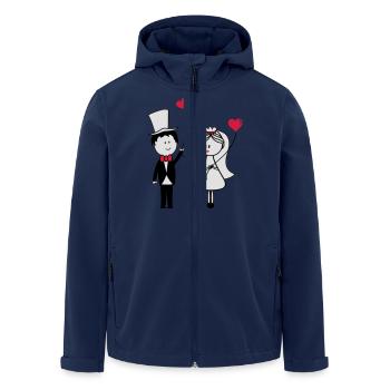 ehepaar_001 - Recycelte Männer Softshell-Jacke von Stanley/Stella - Navy - Vorne - AI Model Male 185 light (185cm)
