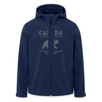 Canada - Grizzly Bear - Recycelte Männer Softshell-Jacke von Stanley/Stella - Navy - Vorne - AI Model Male 185 light (185cm)