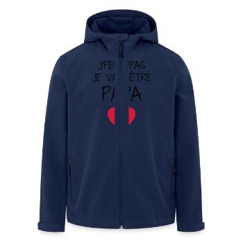 Dad Daddy Papa Vati Vater Father's Day Baby - Men’s Recycled Softshell Jacket by Stanley/Stella - navy - Front - AI Model Male 185 light (185cm)