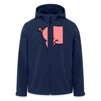 ass behind behind backside half pig sideways cute - Men’s Recycled Softshell Jacket by Stanley/Stella - navy - Front - AI Model Male 185 light (185cm)