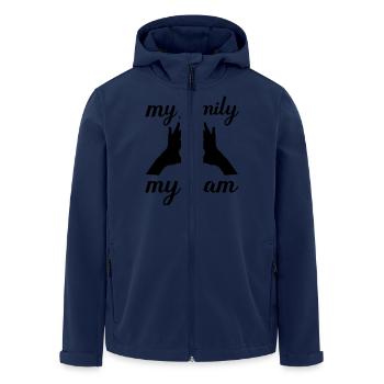 my family heart team - Recycelte Männer Softshell-Jacke von Stanley/Stella - Navy - Vorne - AI Model Male 185 light (185cm)
