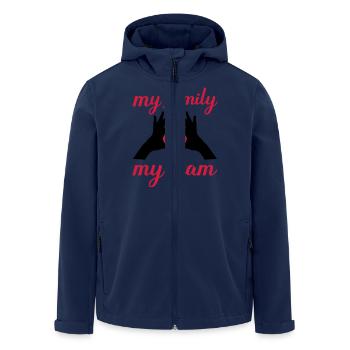 my family heart my team - Recycelte Männer Softshell-Jacke von Stanley/Stella - Navy - Vorne - AI Model Male 185 light (185cm)