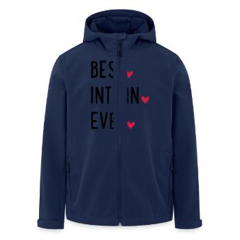 Intern - Men’s Recycled Softshell Jacket by Stanley/Stella - navy - Front - AI Model Male 185 light (185cm)