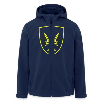 Ukraine - Men’s Recycled Softshell Jacket by Stanley/Stella - navy - Front - AI Model Male 185 light (185cm)