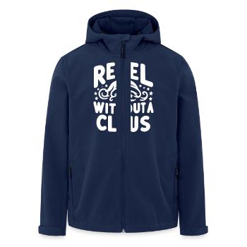 Rebell ohne Claus - Recycelte Männer Softshell-Jacke von Stanley/Stella - Navy - Vorne - AI Model Male 185 light (185cm)