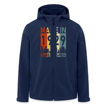 Anniversaire de 1929 : cadeau rétro légendaire - Veste softshell homme en polyester recyclé Stanley/Stella - marine - Devant - AI Model Male 185 light (185cm)
