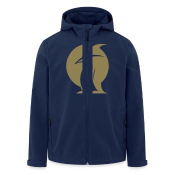Pinguin Hexenhut Silhouette Magische Kreaturen - Recycelte Männer Softshell-Jacke von Stanley/Stella - Navy - Vorne - AI Model Male 185 light (185cm)