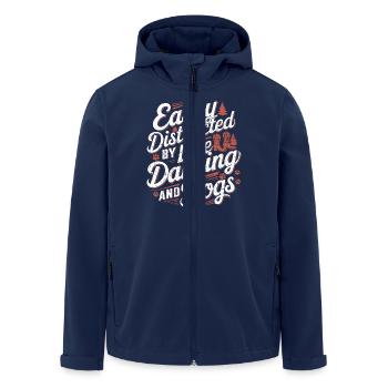 Funny saying for dance and dog lovers - Men’s Recycled Softshell Jacket by Stanley/Stella - navy - Front - AI Model Male 185 light (185cm)