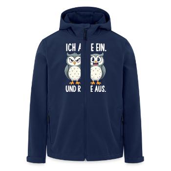 ich atme ein und raste aus lustige - Recycelte Männer Softshell-Jacke von Stanley/Stella - Navy - Vorne - AI Model Male 185 light (185cm)