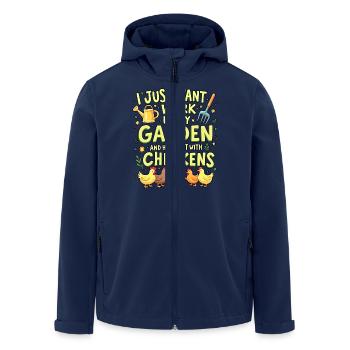 garten hühner - Recycelte Männer Softshell-Jacke von Stanley/Stella - Navy - Vorne - AI Model Male 185 light (185cm)