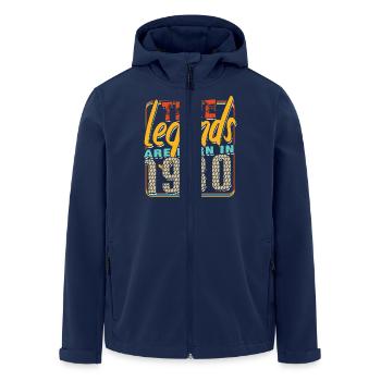 True legends are born in 1930 Vintage Birthday - Men’s Recycled Softshell Jacket by Stanley/Stella - navy - Front - AI Model Male 185 light (185cm)