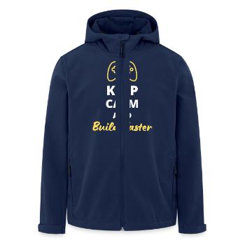 Keep Calm and Build Faster - Gamer et Créatif - Veste softshell homme en polyester recyclé Stanley/Stella - marine - Devant - AI Model Male 185 light (185cm)