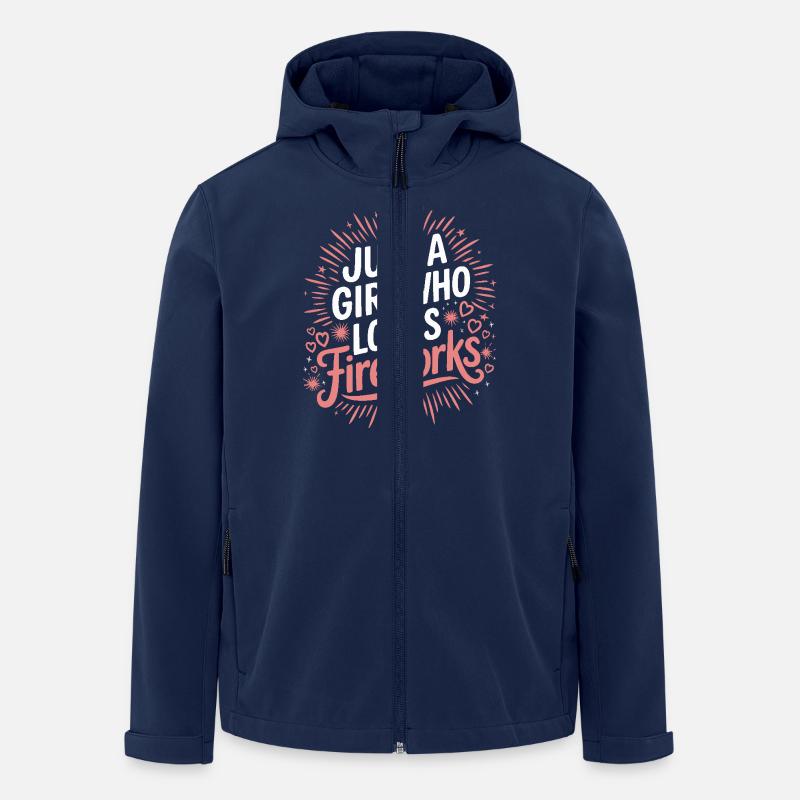 Pyrotechnics Fireworks Pyrotechnics - Men’s Recycled Softshell Jacket by Stanley/Stella - navy