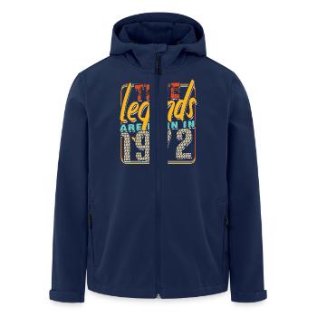 True legends are born in 1972 Vintage anniversaire - Veste softshell homme en polyester recyclé Stanley/Stella - marine - Devant - AI Model Male 185 light (185cm)