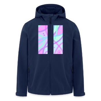 Pastell - Recycelte Männer Softshell-Jacke von Stanley/Stella - Navy - Vorne - AI Model Male 185 light (185cm)