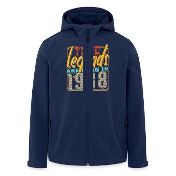 True legends are born in 1988 Vintage Birthday - Men’s Recycled Softshell Jacket by Stanley/Stella - navy - Front - AI Model Male 185 light (185cm)