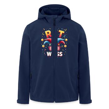 Köln Karneval - Rut und Wiess Design - Recycelte Männer Softshell-Jacke von Stanley/Stella - Navy - Vorne - AI Model Male 185 light (185cm)