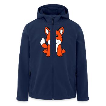 Renard Renard roux Animal sauvage Intelligent Habitants de la forêt - Veste softshell homme en polyester recyclé Stanley/Stella - marine - Devant - AI Model Male 185 light (185cm)