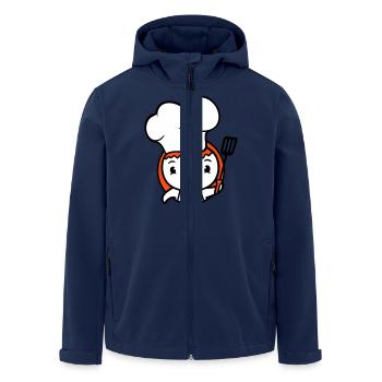 Bird Chef Hat Duck Delicious Hunger Food Cute - Men’s Recycled Softshell Jacket by Stanley/Stella - navy - Front - AI Model Male 185 light (185cm)