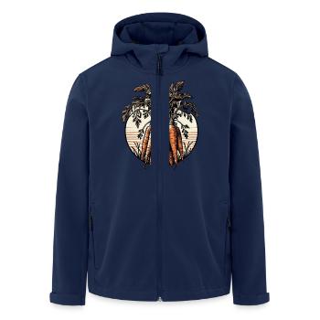 Vintage Karotten - Recycelte Männer Softshell-Jacke von Stanley/Stella - Navy - Vorne - AI Model Male 185 light (185cm)