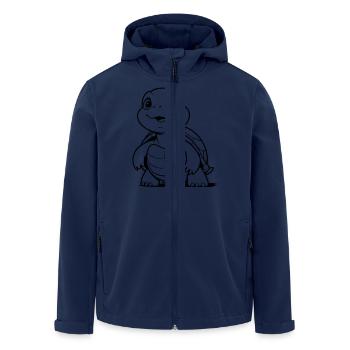Cute turtle as vector illustration - Men’s Recycled Softshell Jacket by Stanley/Stella - navy - Front - AI Model Male 185 light (185cm)