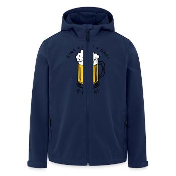 Like zwei drei - g'sigh! - Recycelte Männer Softshell-Jacke von Stanley/Stella - Navy - Vorne - AI Model Male 185 light (185cm)