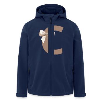 Lettre C Nœud - Veste softshell homme en polyester recyclé Stanley/Stella - marine - Devant - AI Model Male 185 light (185cm)