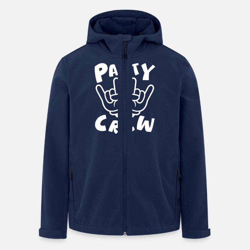 Party Crew Hand Lustig - Recycelte Männer Softshell-Jacke von Stanley/Stella - Navy