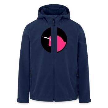 Licorne Sir Gentleman Mr. Rich Monocle Chapeau haut de forme - Veste softshell homme en polyester recyclé Stanley/Stella - marine - Devant - AI Model Male 185 light (185cm)