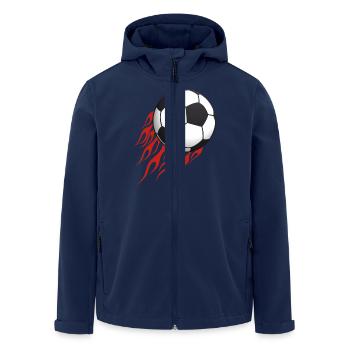 football - Recycelte Männer Softshell-Jacke von Stanley/Stella - Navy - Vorne - AI Model Male 185 light (185cm)