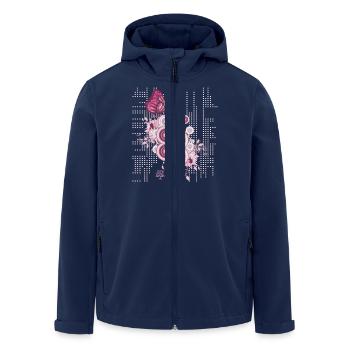 beau Butterflies - Recycelte Männer Softshell-Jacke von Stanley/Stella - Navy - Vorne - AI Model Male 185 light (185cm)