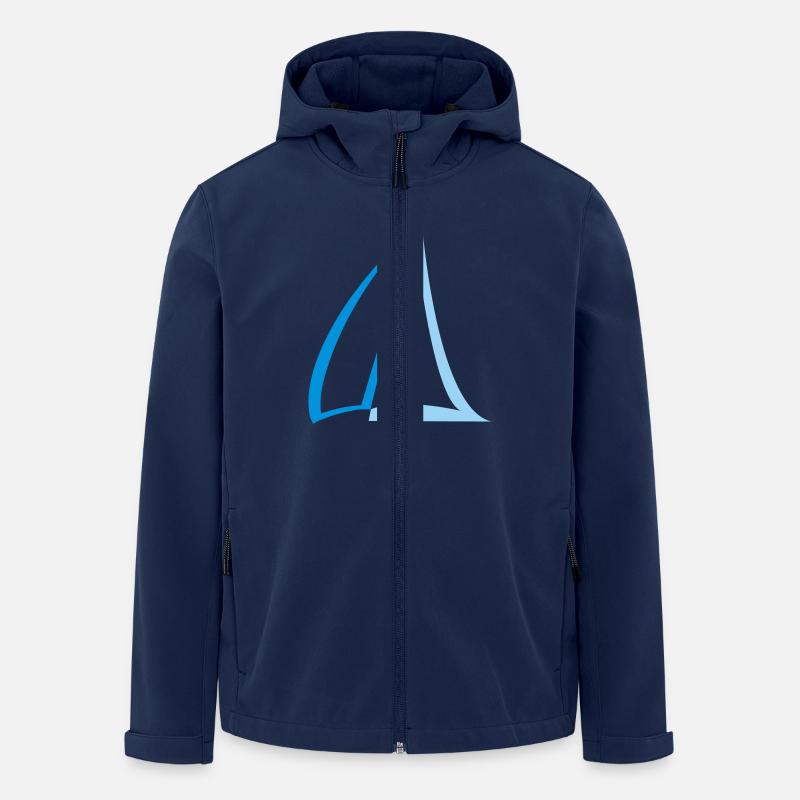 Segel Zweifarbig - Recycelte Männer Softshell-Jacke von Stanley/Stella - Navy