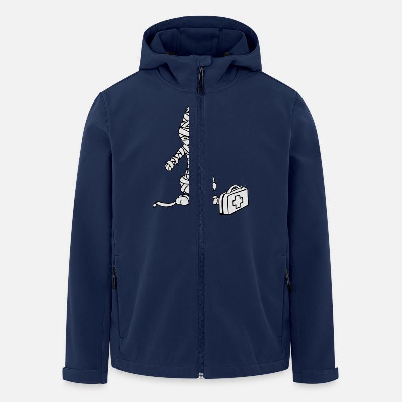 Erste Hilfe Bunny - Recycelte Männer Softshell-Jacke von Stanley/Stella - Navy