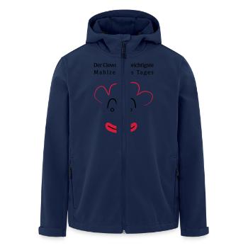 Clown gefrühstückt - Recycelte Männer Softshell-Jacke von Stanley/Stella - Navy - Vorne - AI Model Male 185 light (185cm)