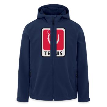 Tennisspieler Winner - Recycelte Männer Softshell-Jacke von Stanley/Stella - Navy - Vorne - AI Model Male 185 light (185cm)