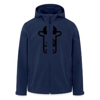 Kuh / Cow / Vache / Vaca / Vacca / Koe (1C) - Men’s Recycled Softshell Jacket by Stanley/Stella - navy - Front - AI Model Male 185 light (185cm)