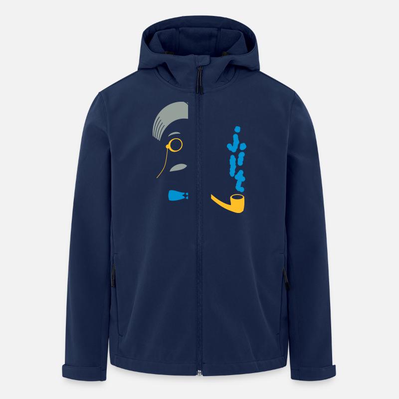 Sir Smoke A Lot - Recycelte Männer Softshell-Jacke von Stanley/Stella - Navy