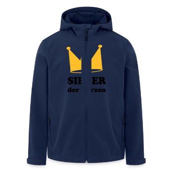 Winner of the heart - Men’s Recycled Softshell Jacket by Stanley/Stella - navy - Front - AI Model Male 185 light (185cm)