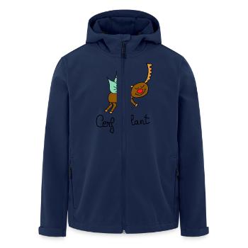 cerf volant - Veste softshell homme en polyester recyclé Stanley/Stella - marine - Devant - AI Model Male 185 light (185cm)