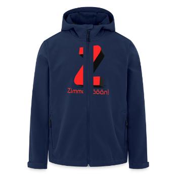 Zimmermann lustig Zimmermäään Superheld Baustelle - Recycelte Männer Softshell-Jacke von Stanley/Stella - Navy - Vorne - AI Model Male 185 light (185cm)