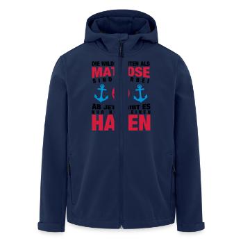 Matrose JGA - Recycelte Männer Softshell-Jacke von Stanley/Stella - Navy - Vorne - AI Model Male 185 light (185cm)