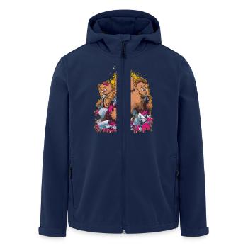 BEAR FAMILIY - Men’s Recycled Softshell Jacket by Stanley/Stella - navy - Front - AI Model Male 185 light (185cm)
