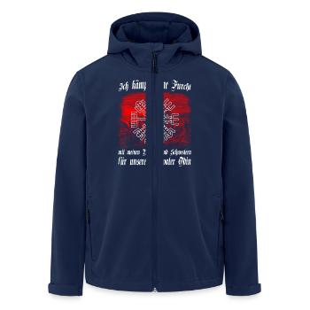 Kämpfe für Allvater Odin - Recycelte Männer Softshell-Jacke von Stanley/Stella - Navy - Vorne - AI Model Male 185 light (185cm)