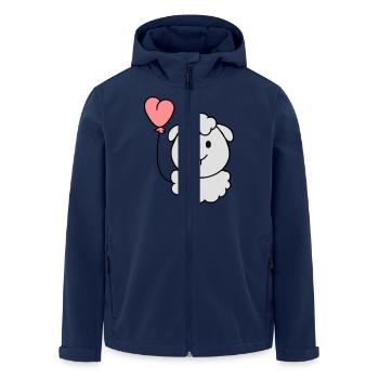 Schäfchen mit Herzballon - Recycelte Männer Softshell-Jacke von Stanley/Stella - Navy - Vorne - AI Model Male 185 light (185cm)