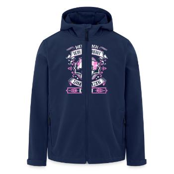 Unicorn - life sucks - glitter sprinkle - Men’s Recycled Softshell Jacket by Stanley/Stella - navy - Front - AI Model Male 185 light (185cm)