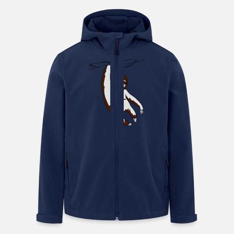 Faultier hängend am Baum - Recycelte Männer Softshell-Jacke von Stanley/Stella - Navy